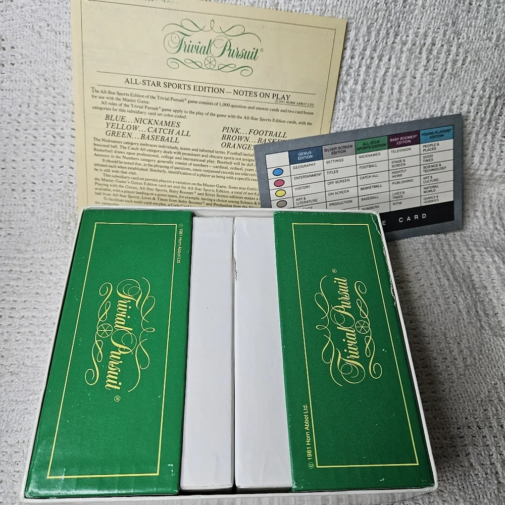 Trivial Pursuit Card‎ Game - All Star Sports Edition Expansion Set VINTAGE - Picture 12 of 16